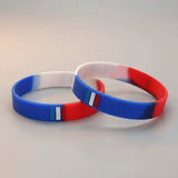 2 Bracelets Silicone France Tricolore