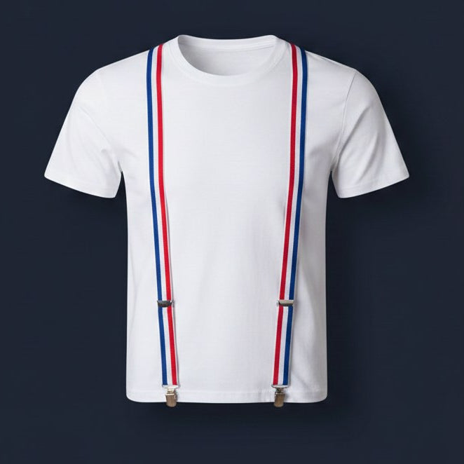 Bretelles Tricolores Supporter France · Accessoire Soirée