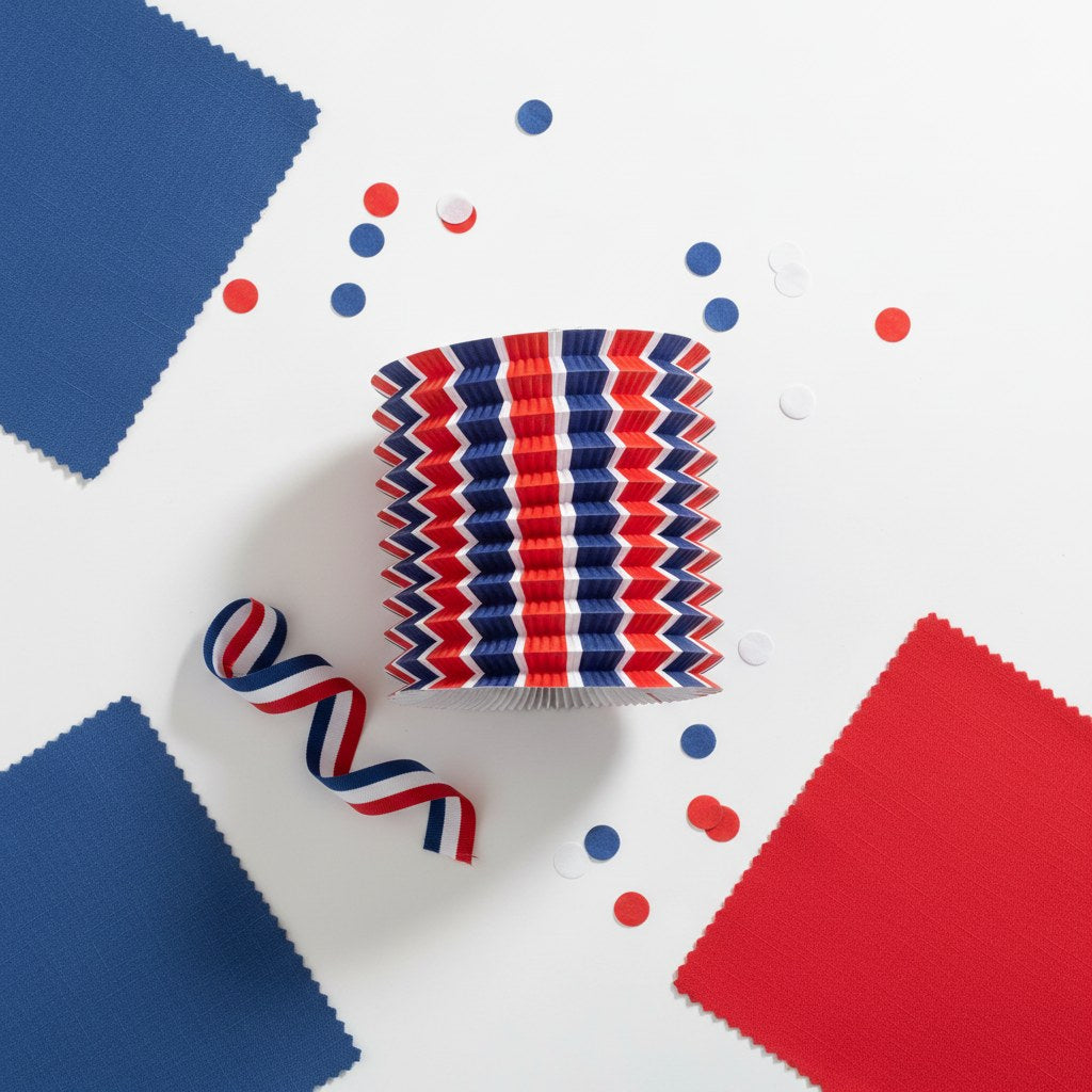 Lampion Cylindrique Tricolore · Décoration Supporter France