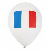 Ballons Latex Tricolores Supporter · Lot de 8