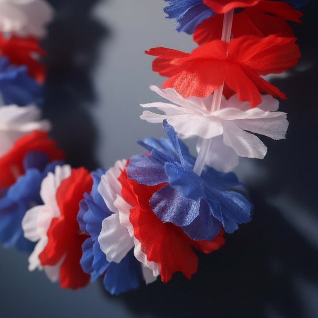 Collier Hawaïen Supporter France · Accessoire Tricolore