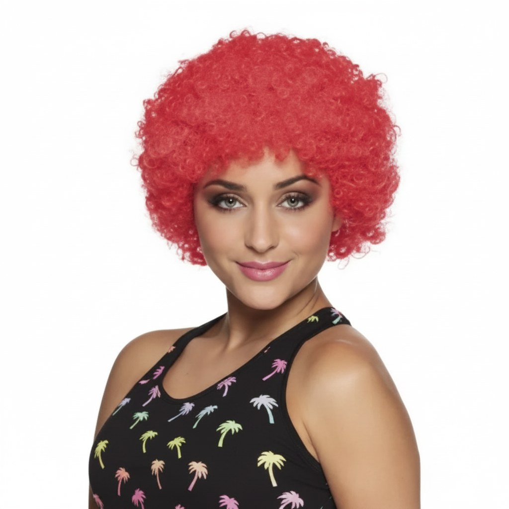 Perruque Pop Rouge · Accessoire Fête Adulte