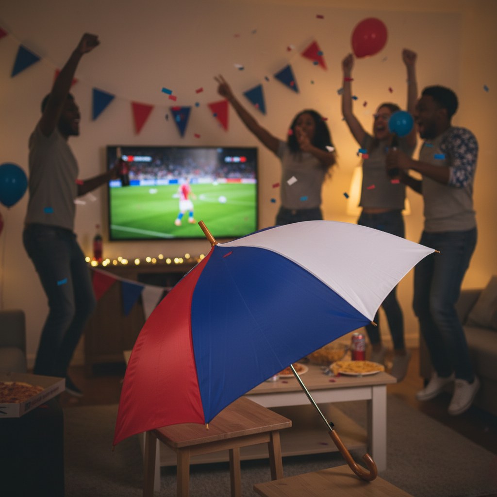 Parapluie Tricolore France · Accessoire Supporter