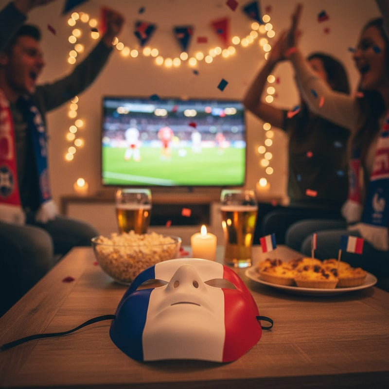 Masque Supporter Tricolore France · Accessoire Soirée