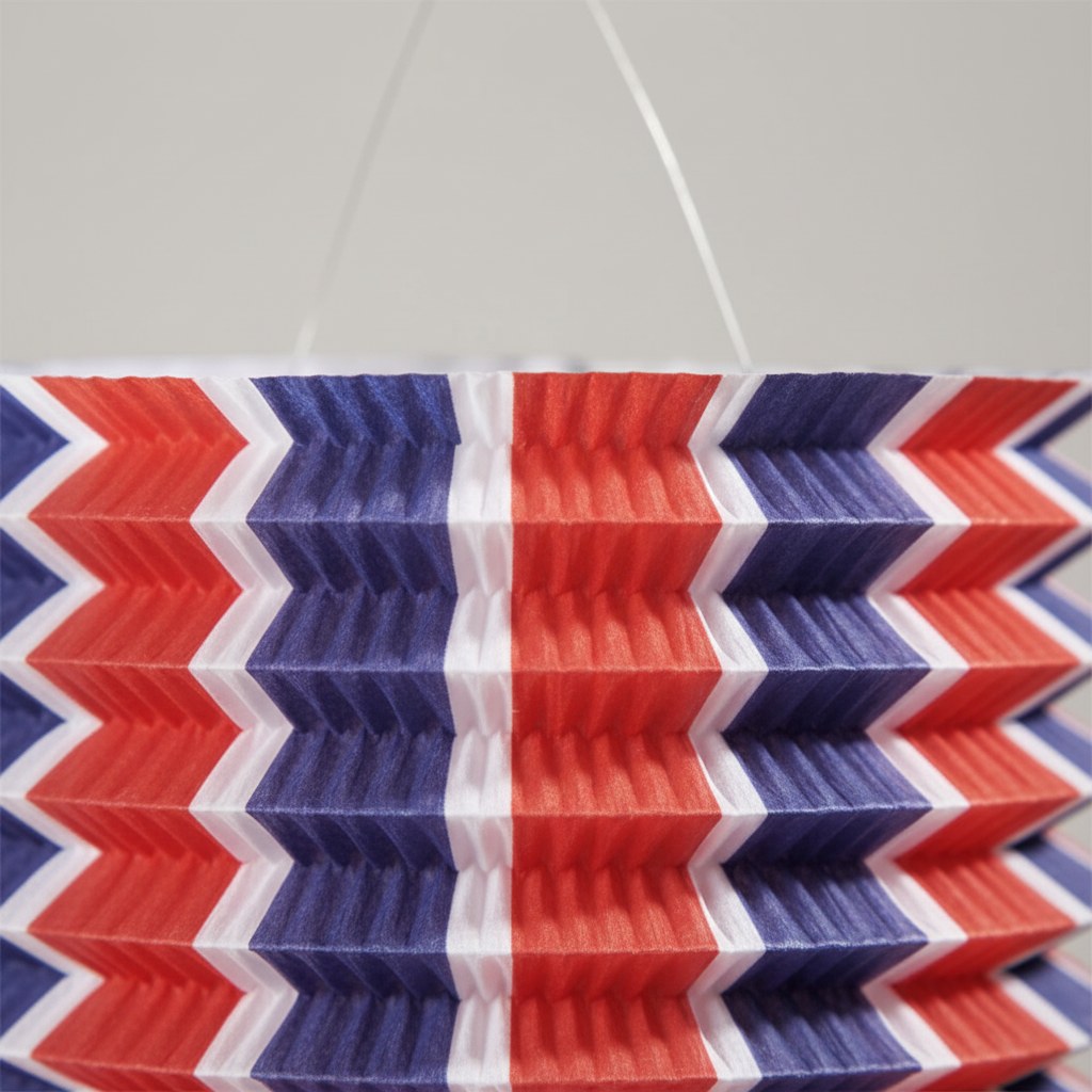 Lampion Cylindrique Tricolore · Décoration Supporter France