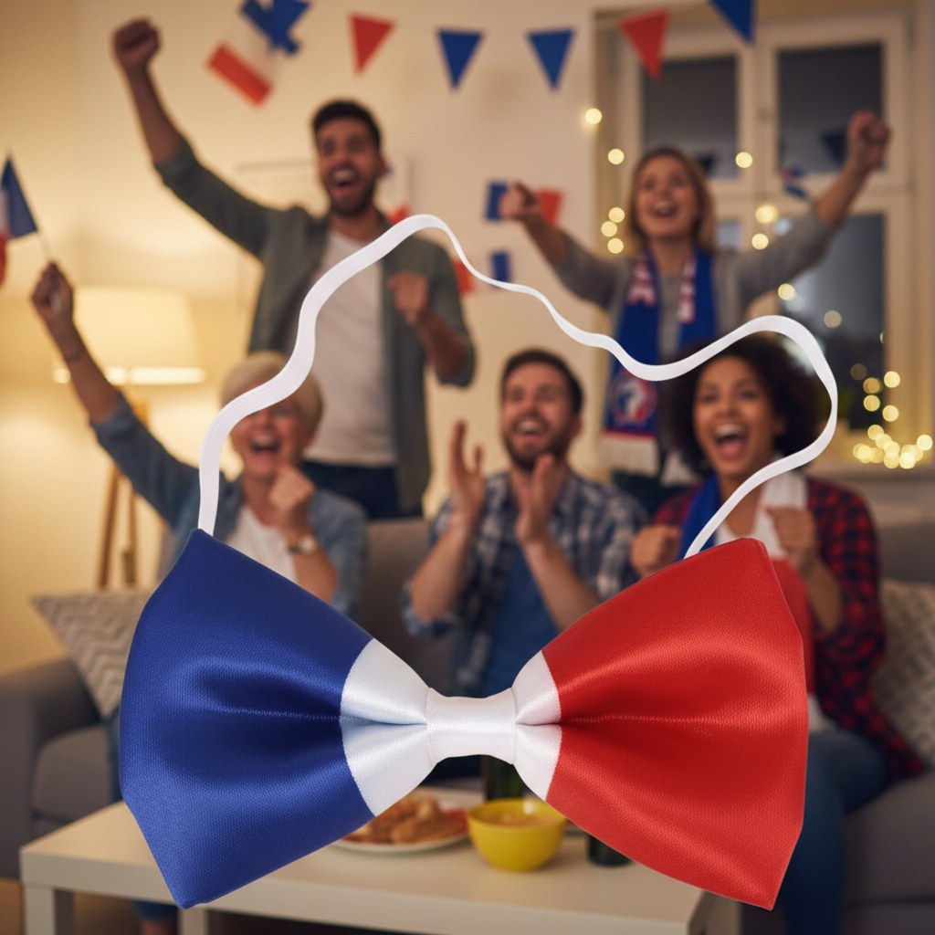 Nœud Papillon Tricolore Supporter France