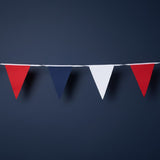 Guirlande Fanions Gigantesque Tricolore · 10 mètres