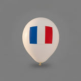Ballons Latex Tricolores Supporter · Lot de 8