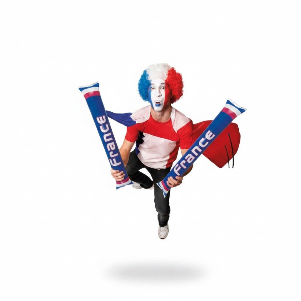 Clap Gonflable Supporter France · 60 cm Lot de 2