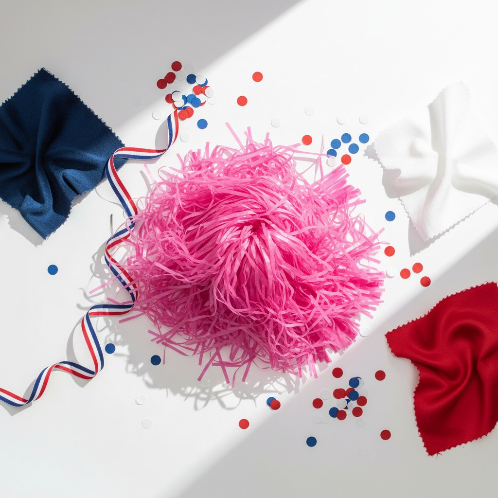 Pompon Supporter Rose · Accessoire Fête