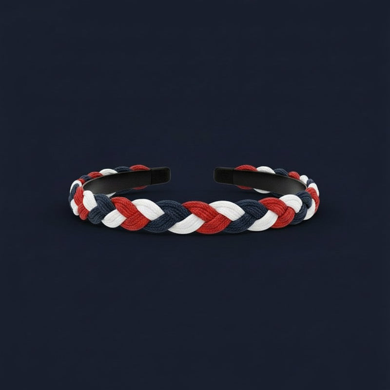 Bandeau Tressé Tricolore Supporter France