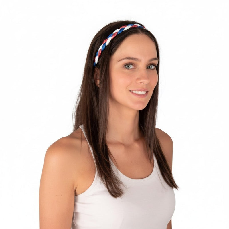 Bandeau Tressé Tricolore Supporter France