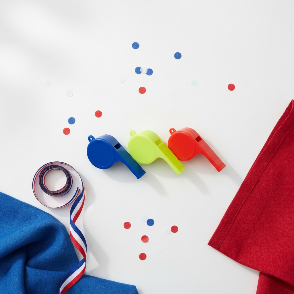 Sifflets Géants Supporter · Lot de 3