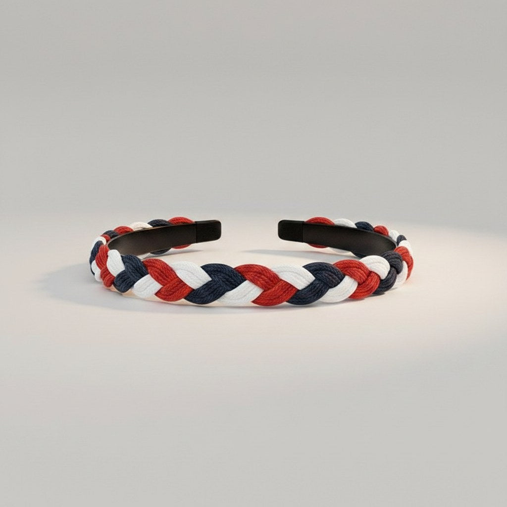 Bandeau Tressé Tricolore Supporter France