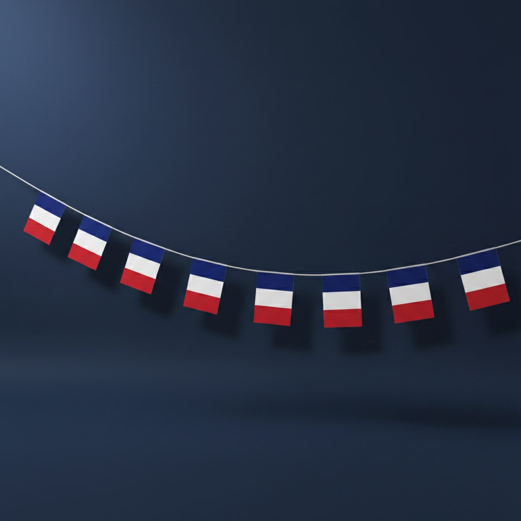 Guirlande Drapeaux Tricolores · 5 mètres