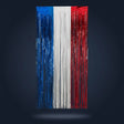 Rideau Lamé Tricolore France · Décoration Soirée 1 x 2 m