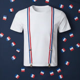 Bretelles Tricolores Supporter France · Accessoire Soirée