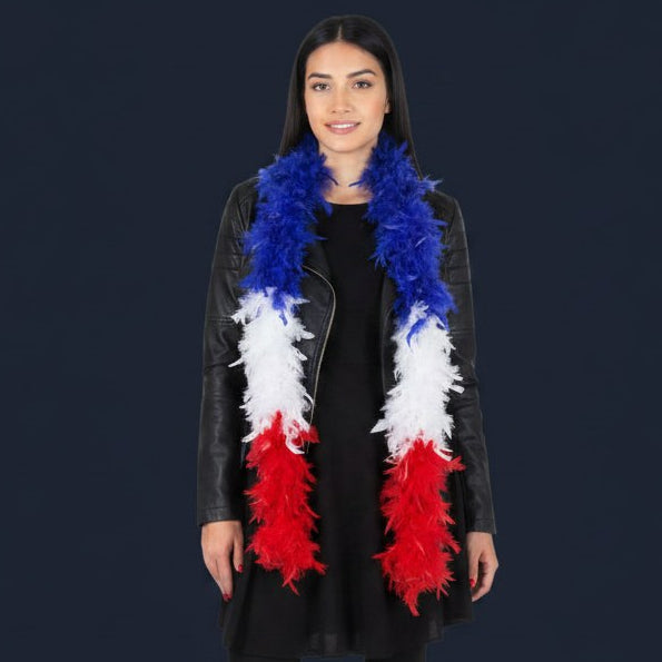 Boa Plumes Tricolore France · 50g Accessoire Supporter