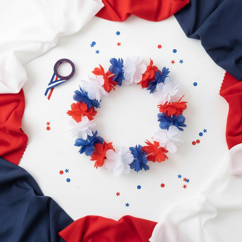 Collier de Fleurs Tricolore · Supporter France