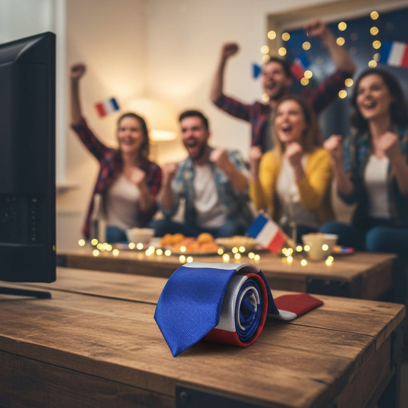 Cravate Tricolore France · Accessoire Supporter