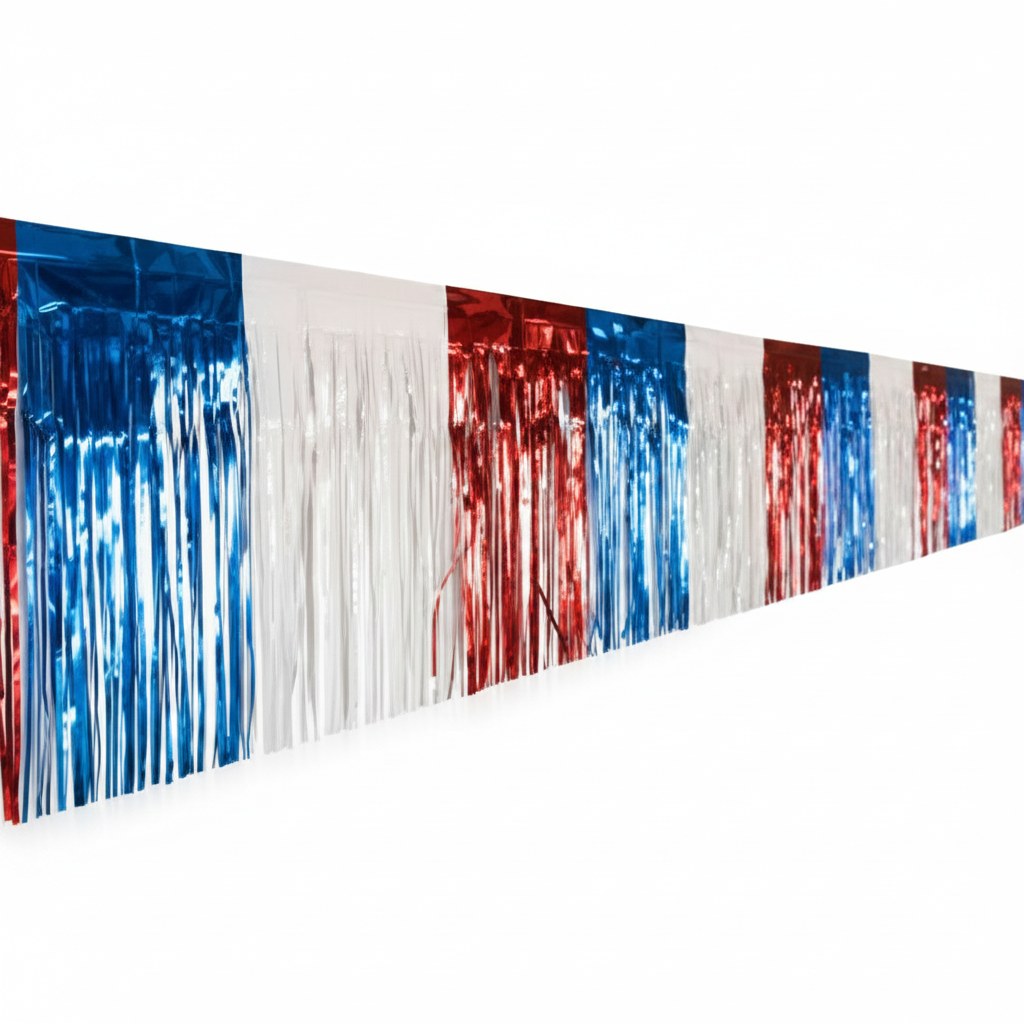 Guirlande Lamée à Franges Tricolore · 2,75 mètres