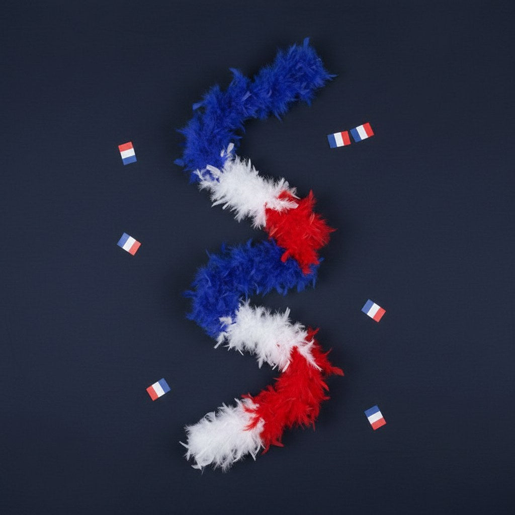 Boa Plumes Tricolore France · 50g Accessoire Supporter