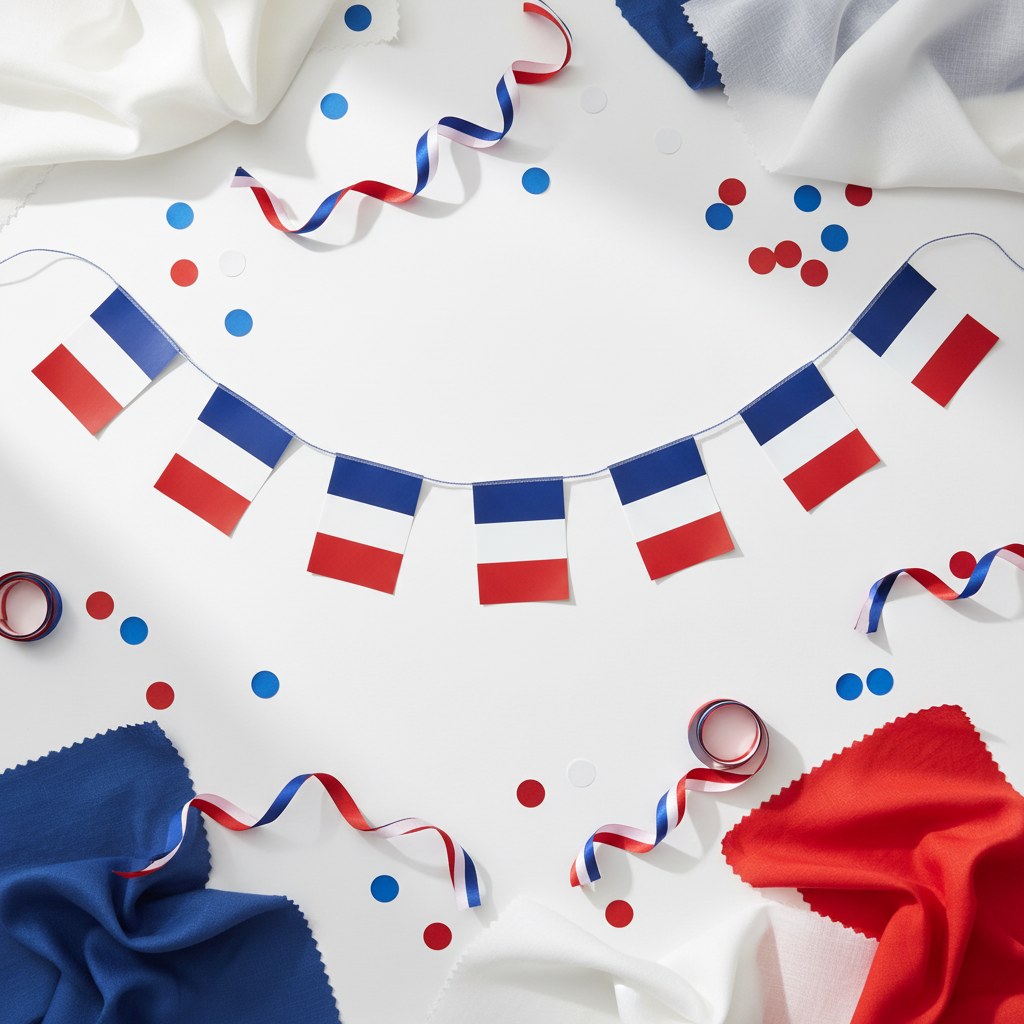 Guirlande Drapeaux Tricolores · 5 mètres