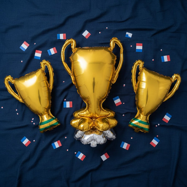 Set de 3 Ballons Trophée Football · Décoration Soirée