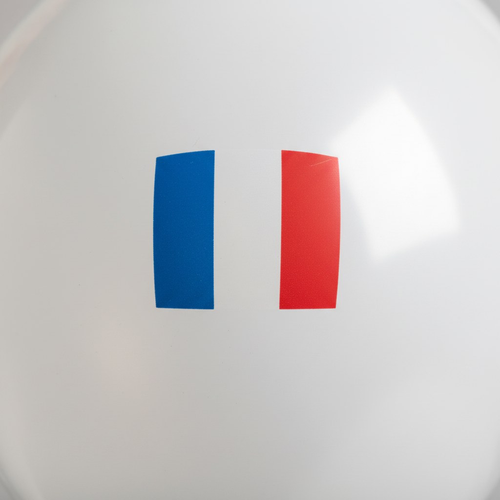 Ballons Latex Tricolores Supporter · Lot de 8