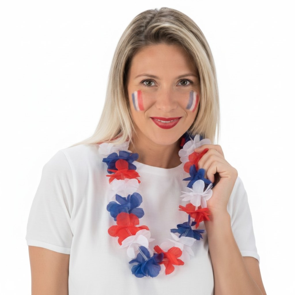 Collier de Fleurs Tricolore · Supporter France