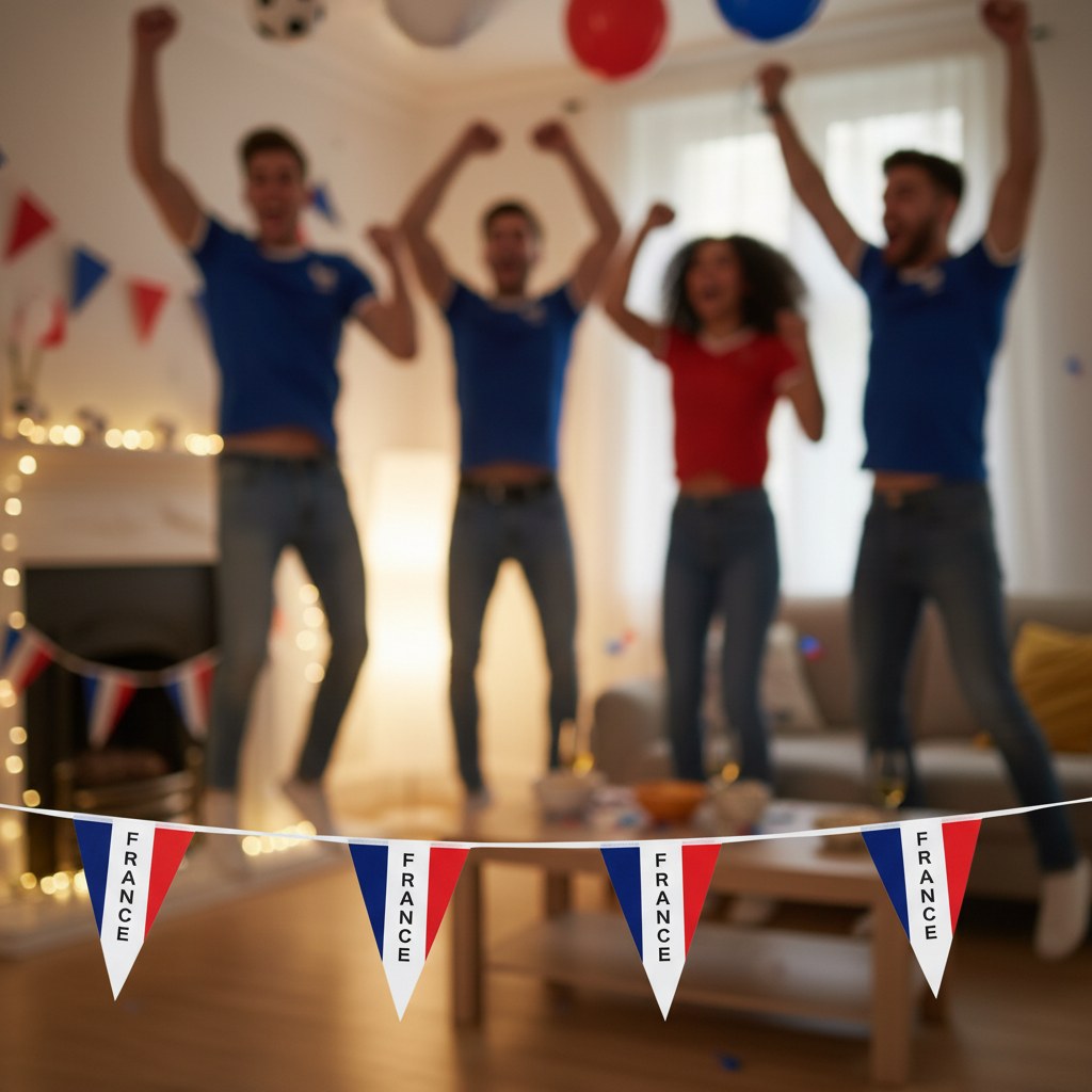 Guirlande 20 Fanions Tricolores France · 10 mètres