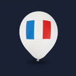 Ballons Latex Tricolores Supporter · Lot de 8