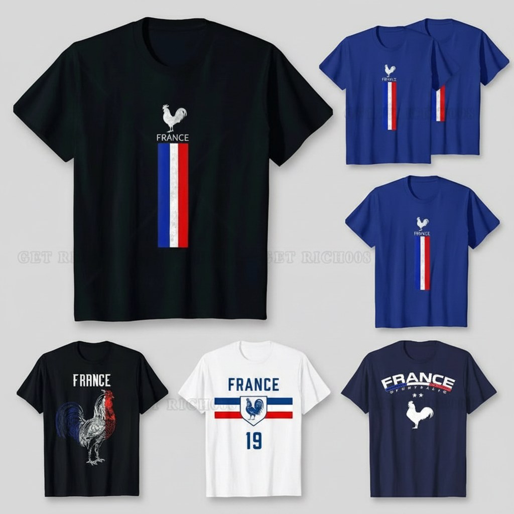 T-Shirt Coq France · Collector Supporter Tricolore
