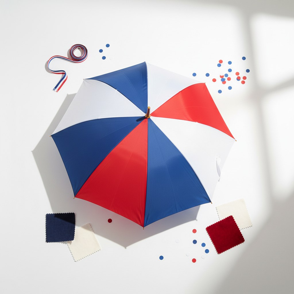 Parapluie Tricolore France · Accessoire Supporter