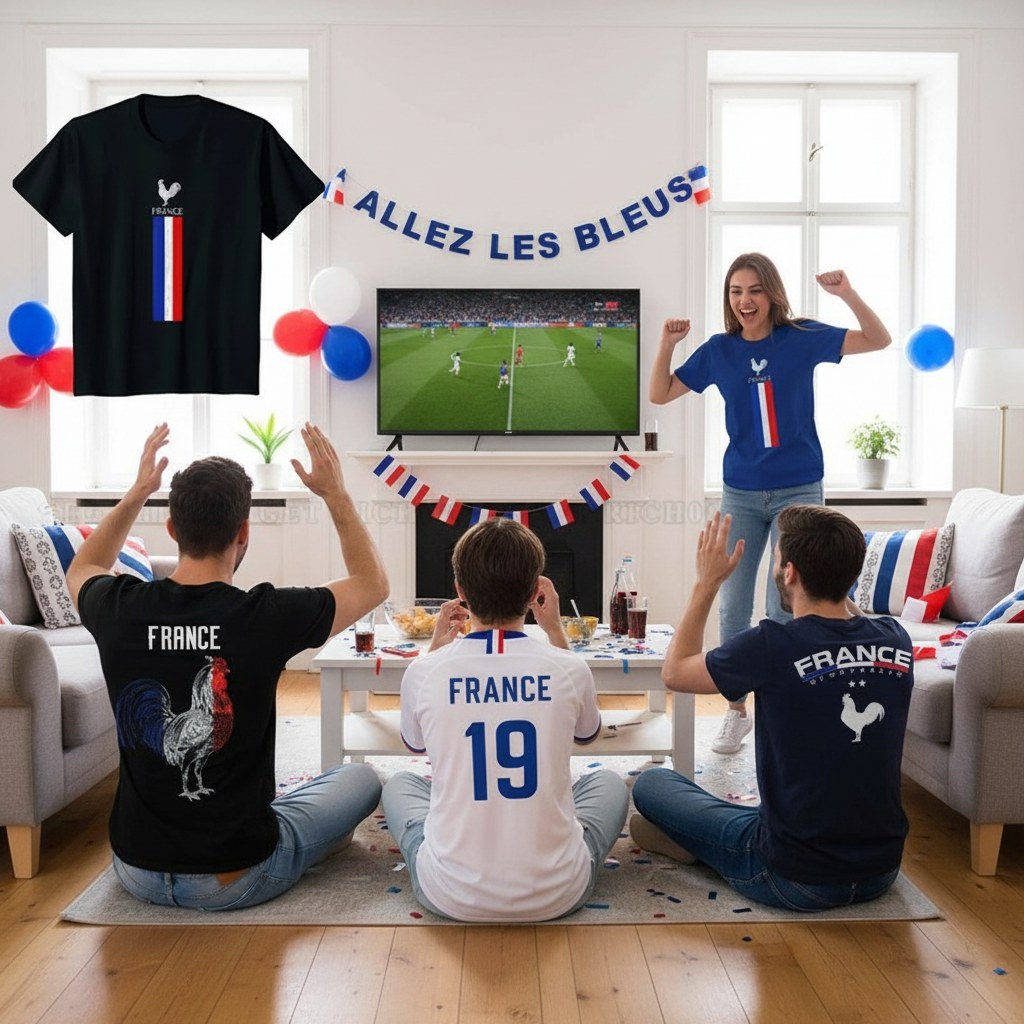 T-Shirt Coq France · Collector Supporter Tricolore