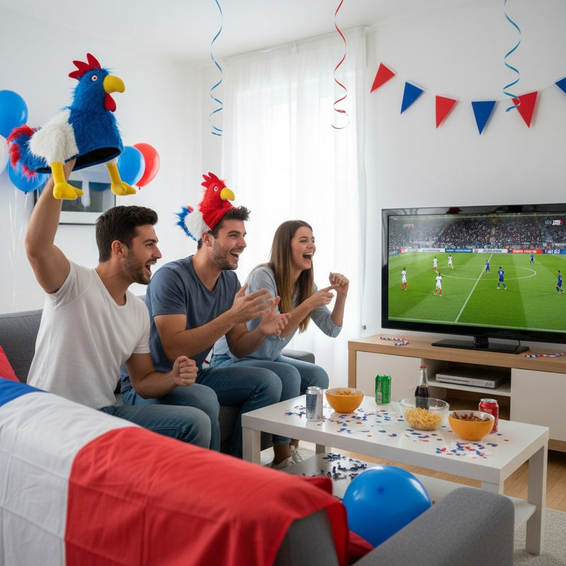 Chapeau Coq France · Accessoire Supporter Tricolore Adulte