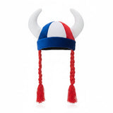 Casque de Gaulois Supporter avec Tresses · Tricolore