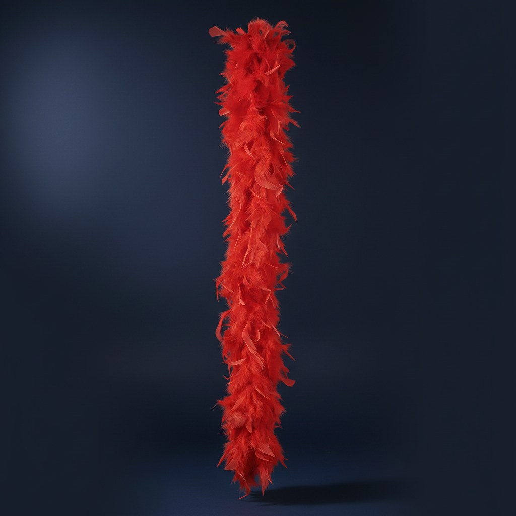 Boa Plumes Rouge · Accessoire Fête Supporter