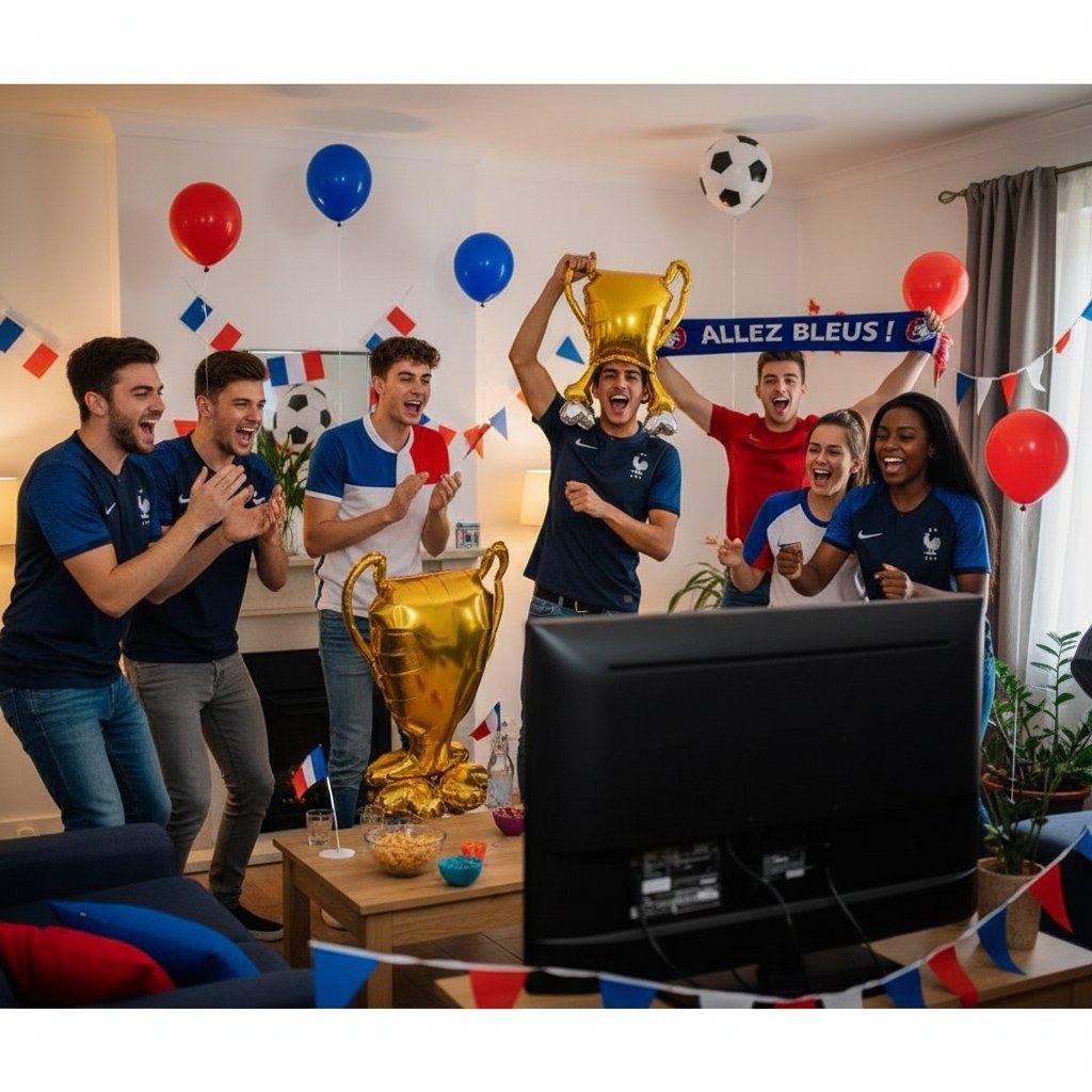 Set de 3 Ballons Trophée Football · Décoration Soirée