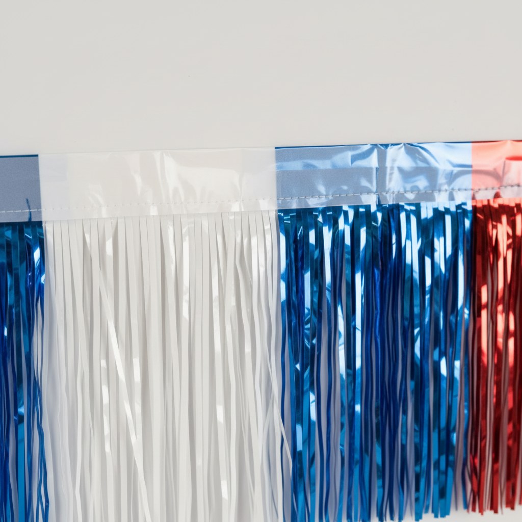 Guirlande Lamée à Franges Tricolore · 2,75 mètres