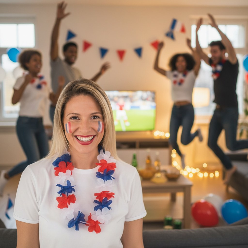 Collier de Fleurs Tricolore · Supporter France