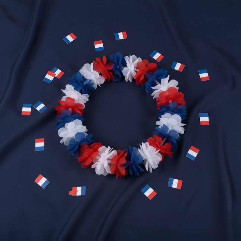 Collier de Fleurs Tricolore · Supporter France