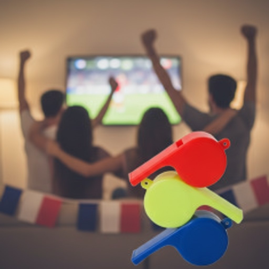 Sifflets Géants Supporter · Lot de 3