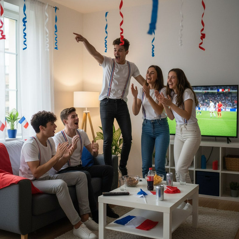 Bretelles Tricolores Supporter France · Accessoire Soirée