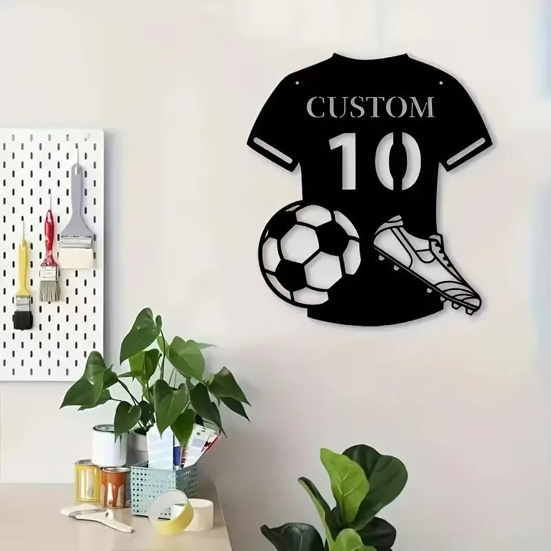 Déco Murale Métal Maillot Foot — accessoire supporter équipe de France