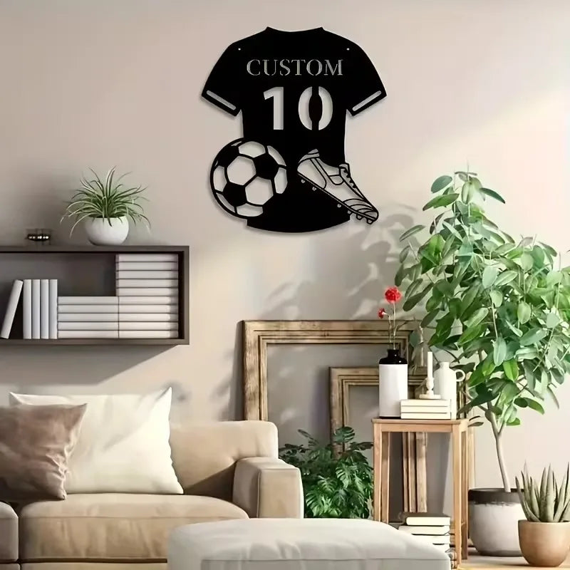 Déco Murale Métal Maillot Foot — accessoire supporter équipe de France