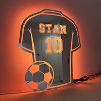Miroir LED Maillot Foot Perso — accessoire supporter équipe de France