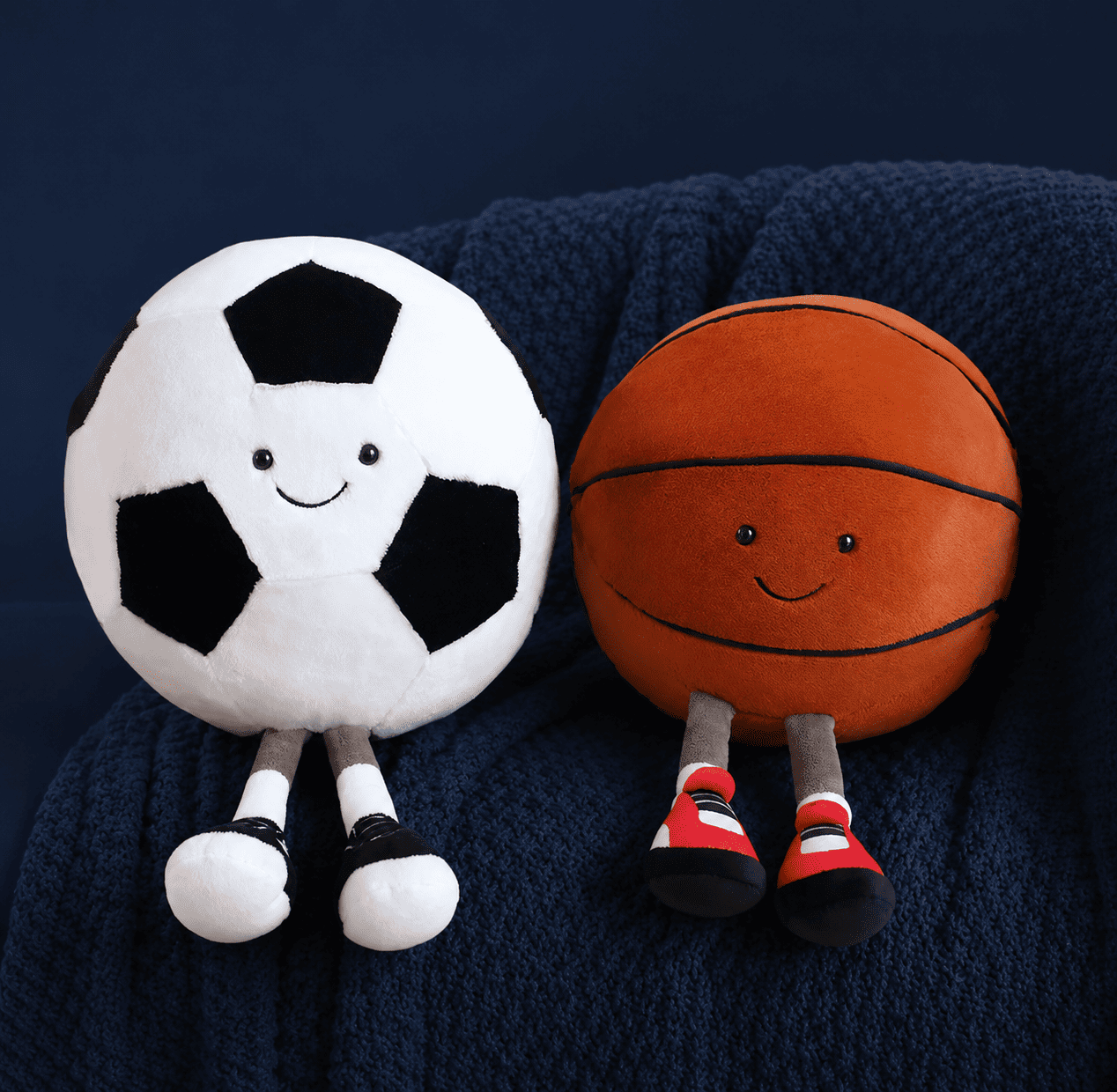 Coussin Ballon Football Peluche · Déco Supporter
