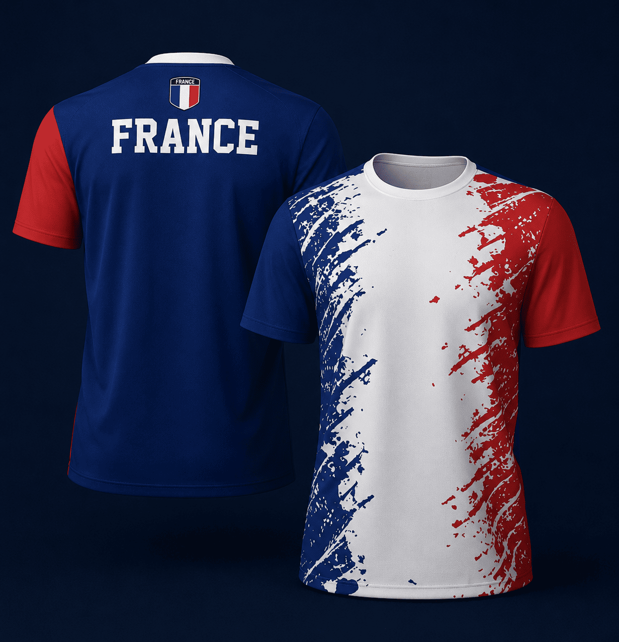 T-Shirt France Imprimé 3D · Supporter Tricolore