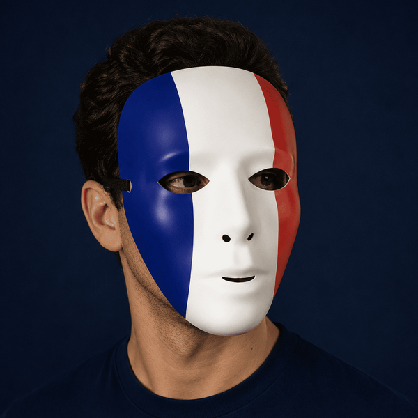 Masque Supporter Tricolore France · Accessoire Soirée